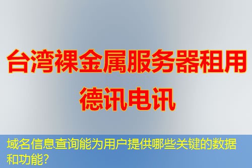 域名信息查詢能為用戶提供哪些關鍵的數(shù)據和功能？
